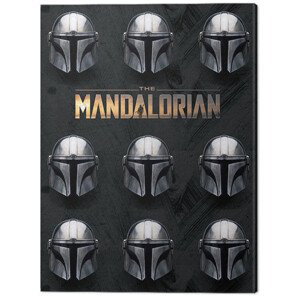 Obraz na plátně Star Wars: The Mandalorian - Helmets, (30 x 40 cm)