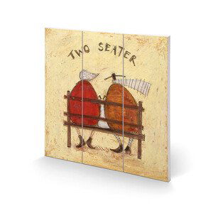 Dřevěný obraz Sam Toft - Two Seater, 30x30 cm