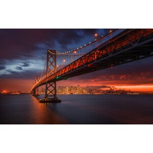 Umělecká fotografie Fire over San Francisco, Toby Harriman, (40 x 24.6 cm)