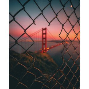 Umělecká fotografie Golden Gate Caged, David George, (30 x 40 cm)