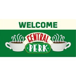Plechová cedule Přátelé - Welcome to Central Perk, (60 x 30 cm)
