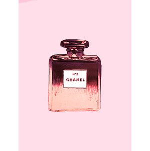 Ilustrace Chanel No.5 pink, Finlay & Noa, (30 x 40 cm)