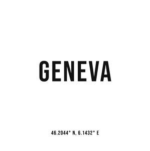 Ilustrace Geneva simple coordinates, Finlay & Noa, (30 x 40 cm)