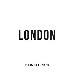 Ilustrace London simple coordinates, Finlay & Noa, (30 x 40 cm)