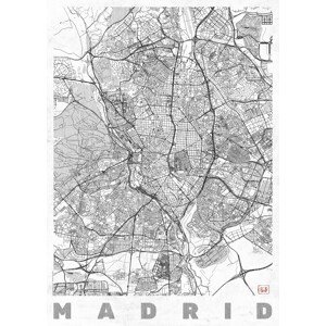 Mapa Madrid, Hubert Roguski, (30 x 40 cm)