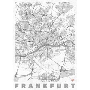 Mapa Frankfurt, Hubert Roguski, (30 x 40 cm)