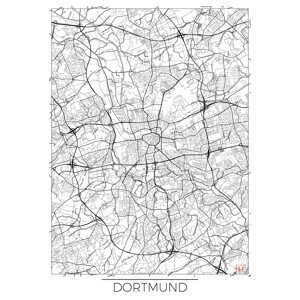 Mapa Dortmund, Hubert Roguski, (30 x 40 cm)