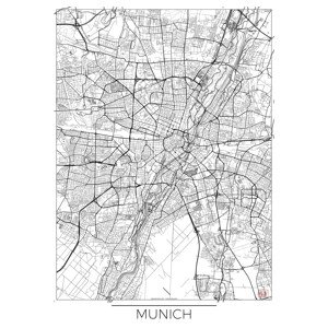 Mapa Munich, Hubert Roguski, (30 x 40 cm)