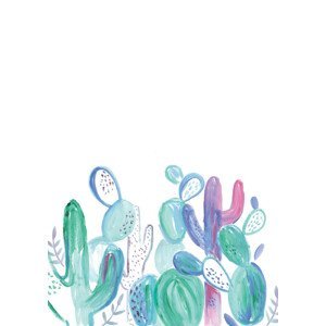 Ilustrace Loose abstract cacti, Laura Irwin, (30 x 40 cm)