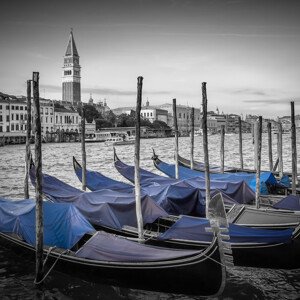 Umělecká fotografie VENICE Grand Canal and St Mark's Campanile, Melanie Viola, (40 x 40 cm)