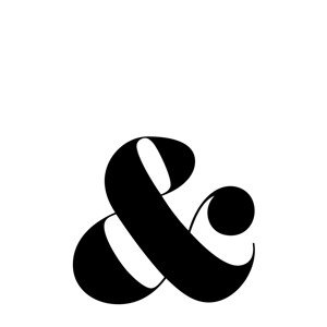 Ilustrace Scandinavian ampersand, Blursbyai, (26.7 x 40 cm)