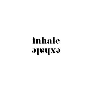 Ilustrace Inhale exhale scandinavian typography art, Blursbyai, (26.7 x 40 cm)