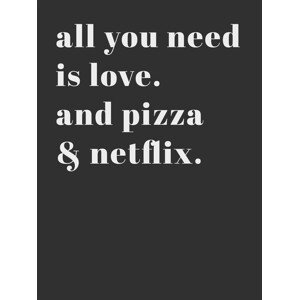 Ilustrace All you need is love and pizza and netflix, Finlay & Noa, (30 x 40 cm)