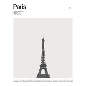 Ilustrace City Paris 2, Finlay & Noa, (30 x 40 cm)