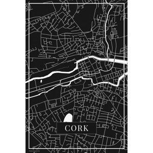 Mapa Cork black, (26.7 x 40 cm)