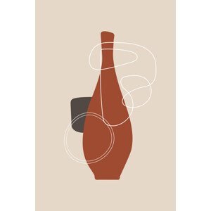Ilustrace red bottle, MadKat, (26.7 x 40 cm)