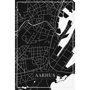 Mapa Aarhus black, (26.7 x 40 cm)