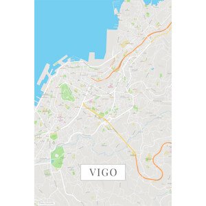 Mapa Vigo color, (26.7 x 40 cm)