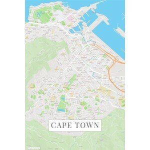 Mapa Cape Town color, (26.7 x 40 cm)