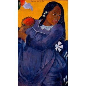 Gauguin, Paul - Obrazová reprodukce Vahine no te vi Tahitian woman holding a mango, (22.5 x 40 cm)