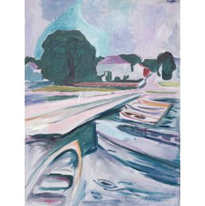 Munch, Edvard - Obrazová reprodukce The Bridge at Aasgaardstrand, (30 x 40 cm)