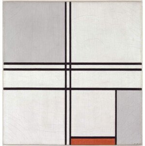 Mondrian, Piet - Obrazová reprodukce Composition (No. 1) Gray-Red, (40 x 40 cm)