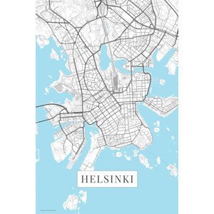 Mapa Helsinki white, (26.7 x 40 cm)