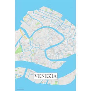 Mapa Venezia color, (26.7 x 40 cm)