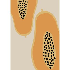 Ilustrace Papaya Fruit, Studio Collection, (26.7 x 40 cm)