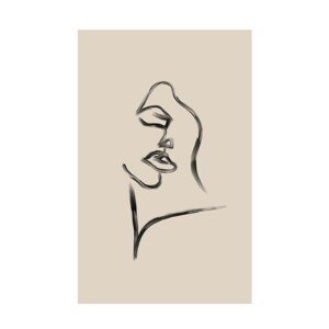 Ilustrace Seductive face, Veronika Boulová, (26.7 x 40 cm)