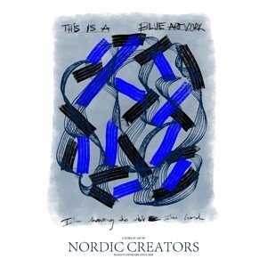 Ilustrace This is a blue artwork, Nordic Creators, (30 x 40 cm)