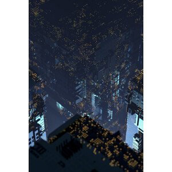 Umělecká fotografie A futuristic city with led lights series 2, Javier Pardina, (26.7 x 40 cm)