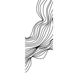 Ilustrace Black lines, Veronika Boulová, (64 x 180 cm)
