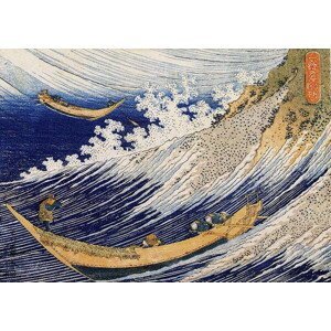 Hokusai, Katsushika - Obrazová reprodukce A Wild Sea at Choshi,, (40 x 26.7 cm)