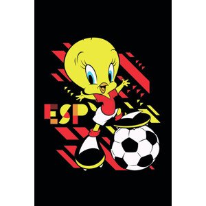 Umělecký tisk Tweety and football, (26.7 x 40 cm)