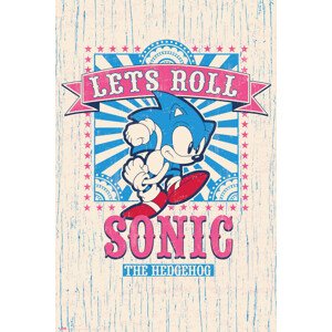 Plakát, Obraz - Sonic the Hedgehog - Let‘s Roll, (61 x 91.5 cm)