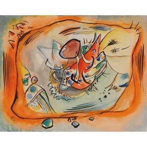 Kandinsky, Wassily - Obrazová reprodukce Sketch for Painting with Orange Border, 1916, (40 x 30 cm)