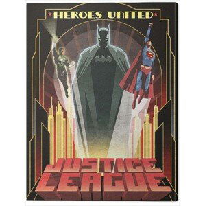 Obraz na plátně DC Comics - Heroes United, (60 x 80 cm)