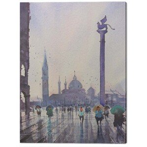 Obraz na plátně Rajan Dey - Venice After Rain, (40 x 50 cm)