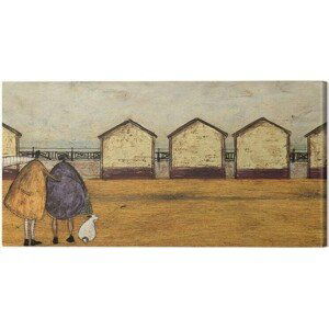 Obraz na plátně Sam Toft - Looking Through The Gap In The Beach Huts, (60 x 30 cm)