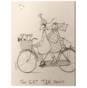 Obraz na plátně Sam Toft - The Cat Taxi Service, (30 x 40 cm)