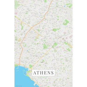 Mapa Athens color, POSTERS, (26.7 x 40 cm)