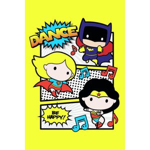 Umělecký tisk Justice League - Dancing Chibi, (26.7 x 40 cm)