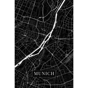 Mapa Munich black, (26.7 x 40 cm)