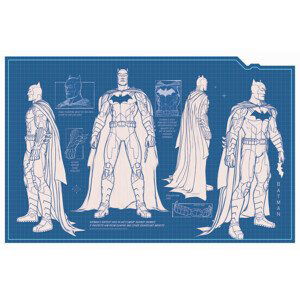 Umělecký tisk Batman - Batsuit blueprint, (40 x 26.7 cm)