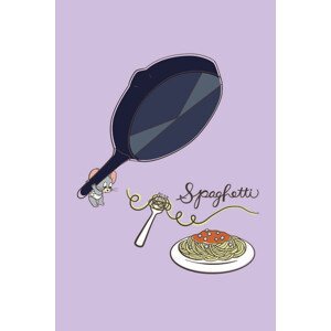 Umělecký tisk Tom and Jerry - Spaghetti, (26.7 x 40 cm)
