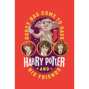 Umělecký tisk Harry Potter - Dobby has come to save, (26.7 x 40 cm)