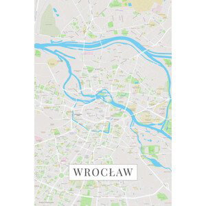 Mapa Wroclaw color, POSTERS, (26.7 x 40 cm)