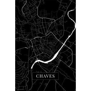 Mapa Chaves black, POSTERS, (26.7 x 40 cm)