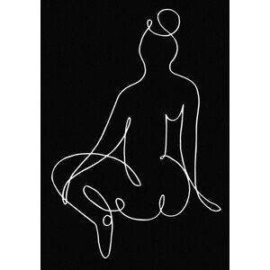 Ilustrace lineart_nude black pica_002_Black, Studio Collection, (26.7 x 40 cm)